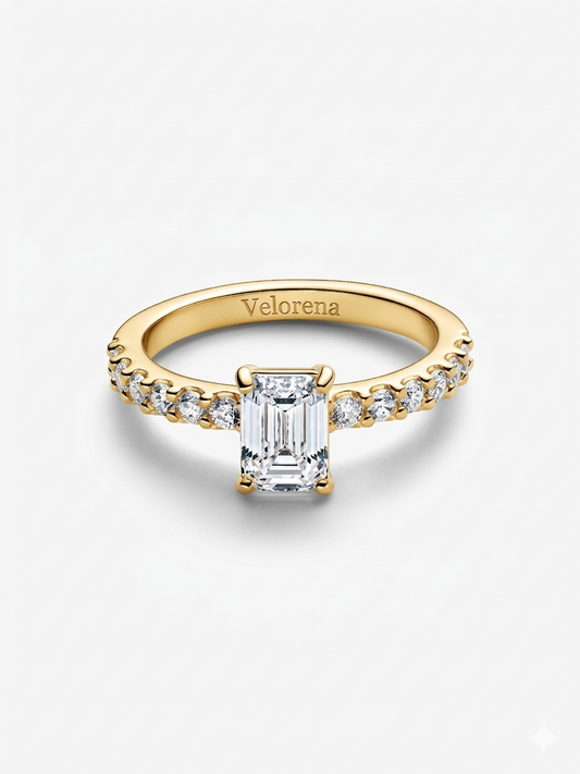 Rectangular Sparkling Ring