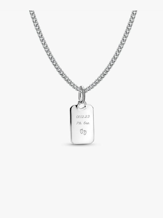 Rectangle Tag Necklace
