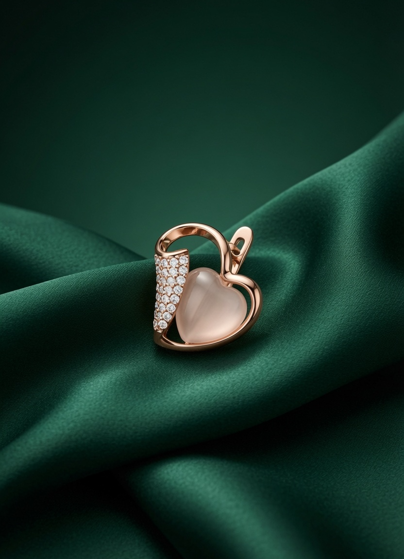 Rosé Heart Elegance Earrings