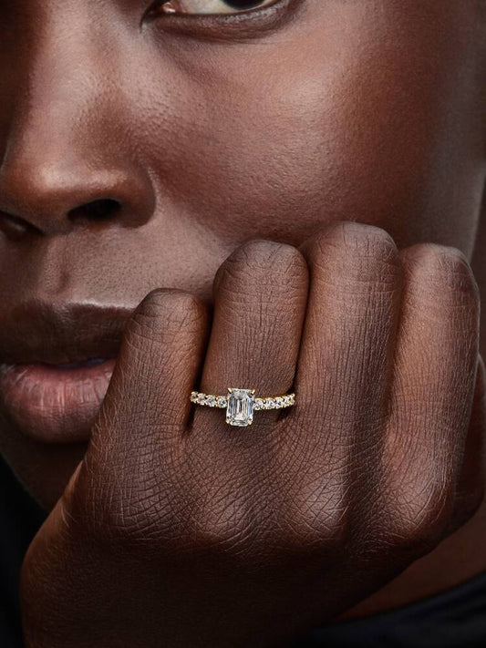 Rectangular Sparkling Ring