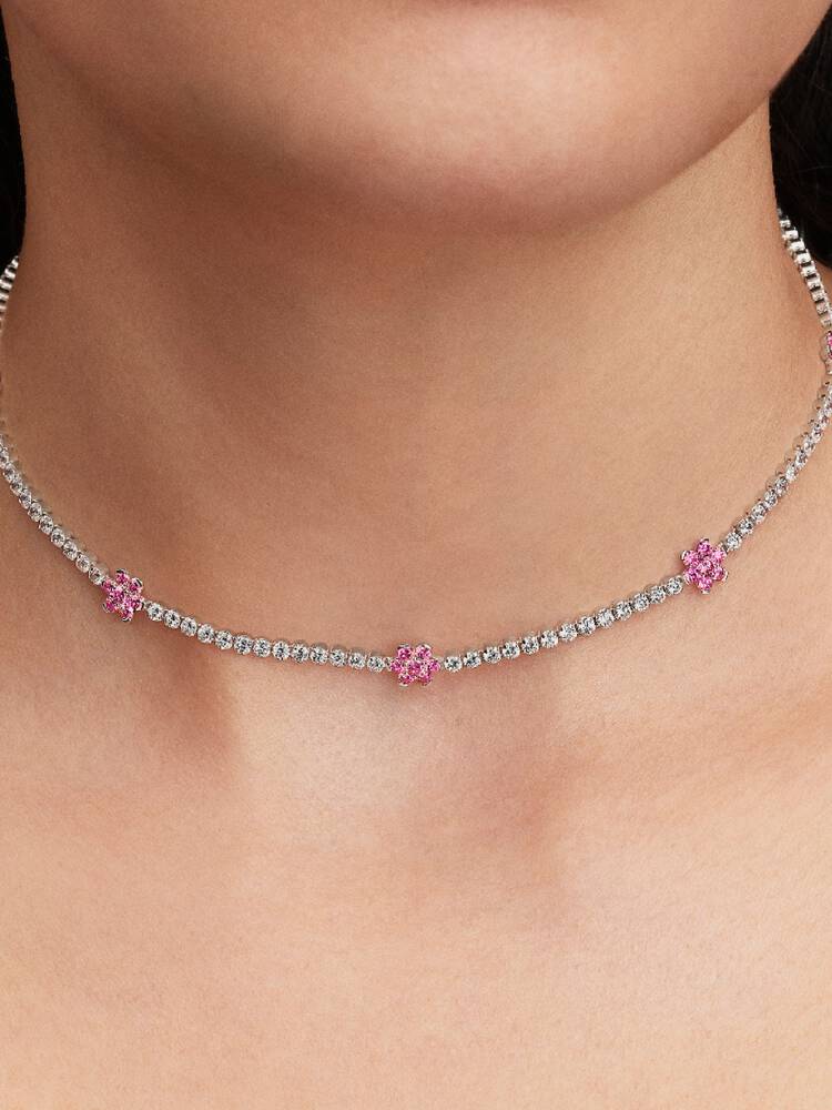 Pink Flower Necklace