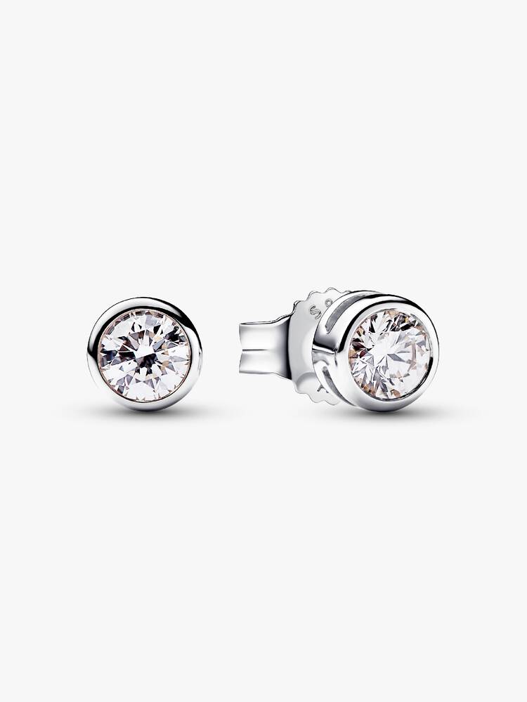 Bezel Diamond Earrings