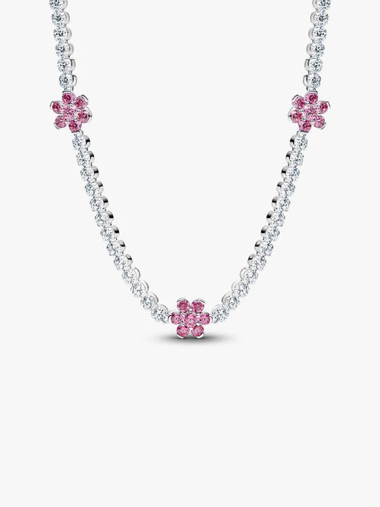 Pink Flower Necklace