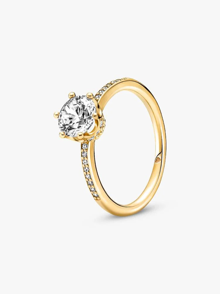 Crown Solitaire Ring