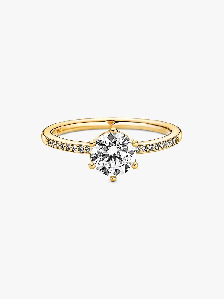 Crown Solitaire Ring