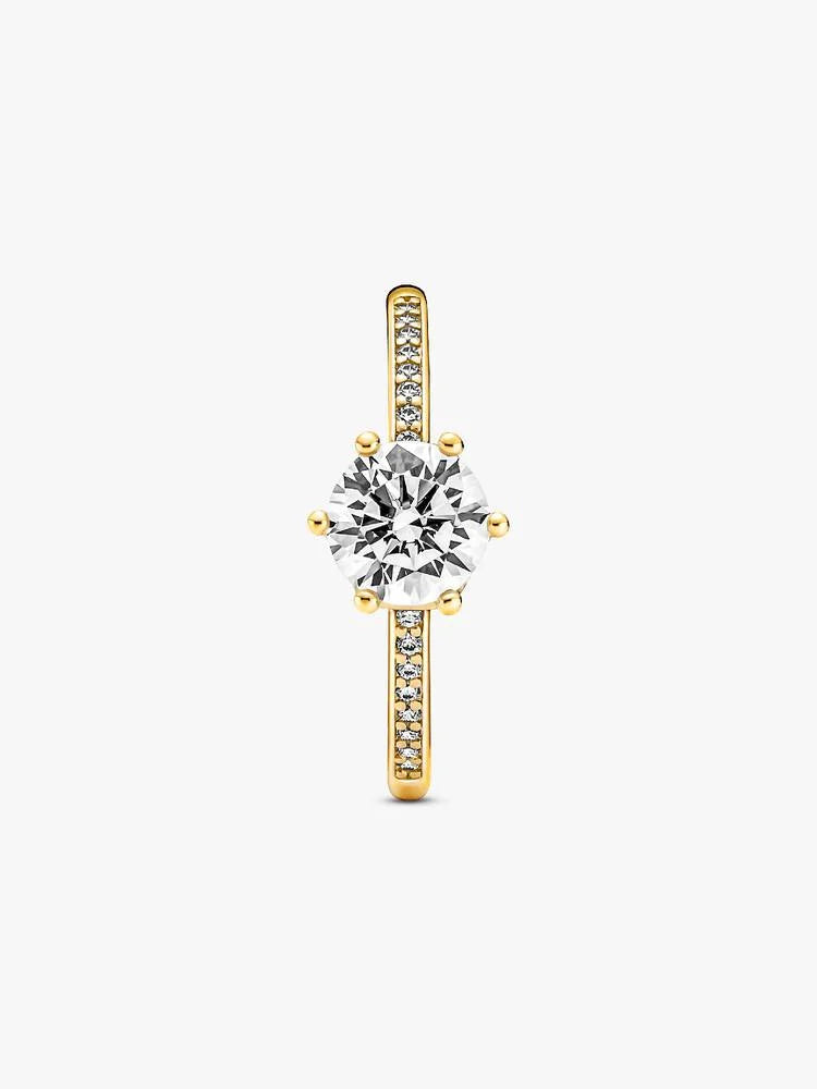 Crown Solitaire Ring