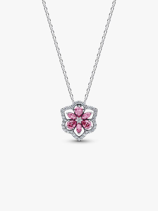 Pink Flower Necklace