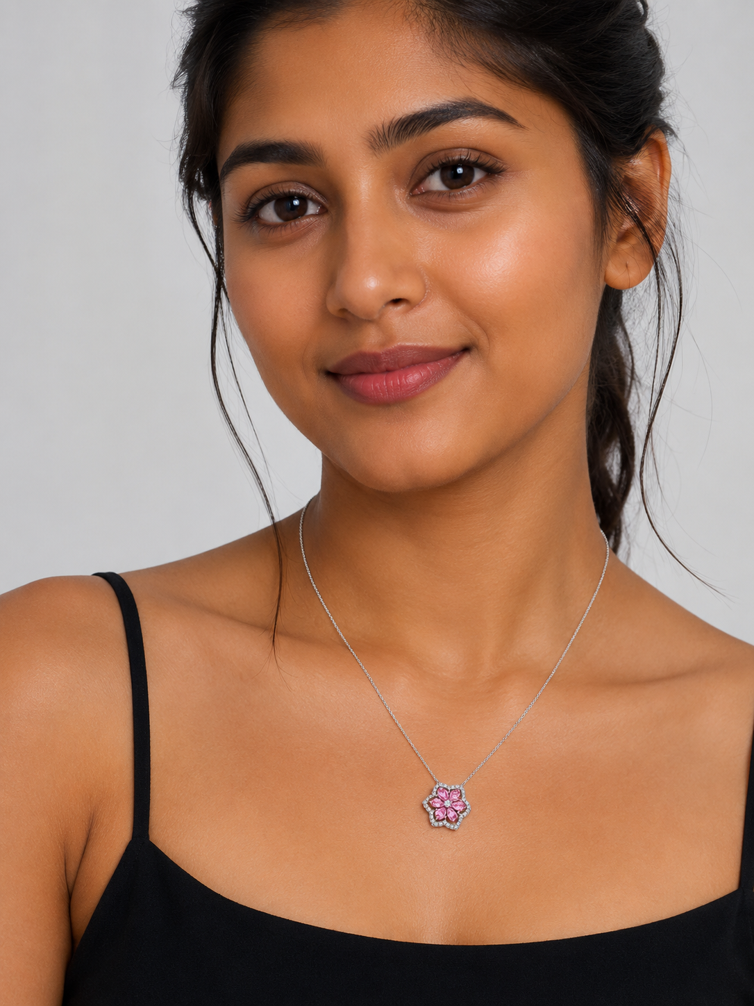 Pink Flower Necklace