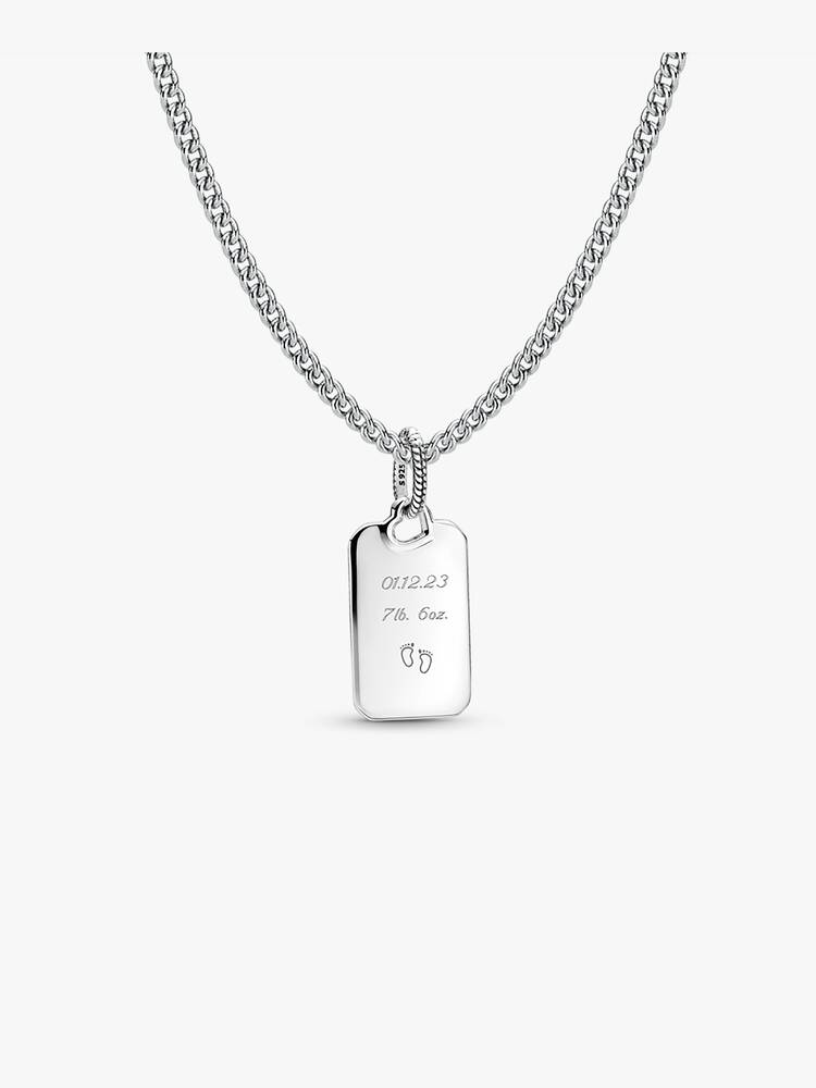 Rectangle Tag Necklace