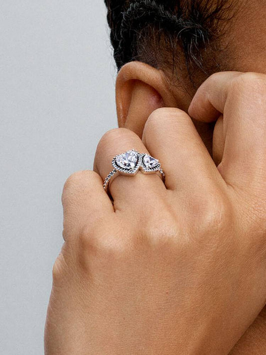 Sparkling Heart Ring