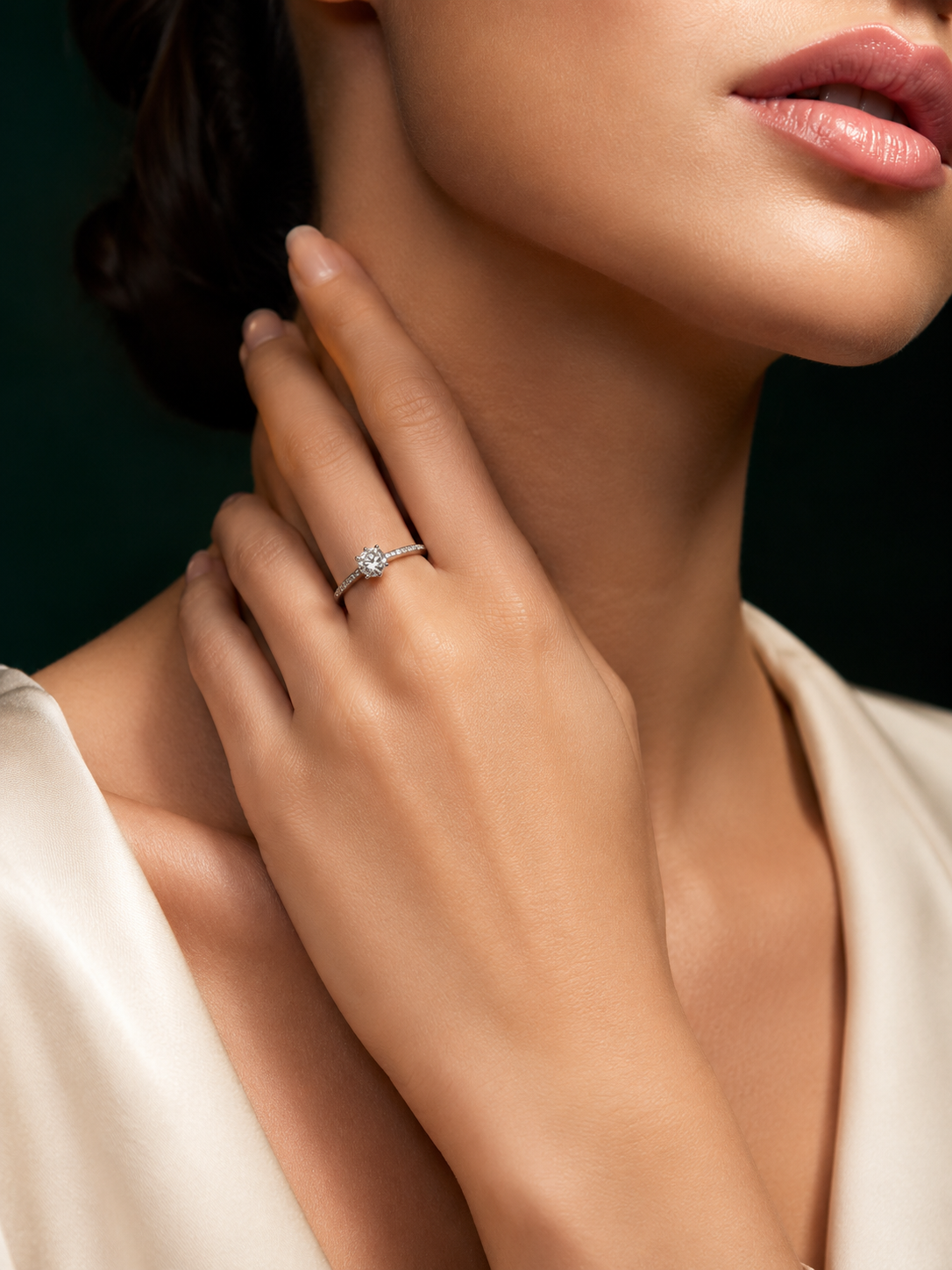 Crown Solitaire Ring