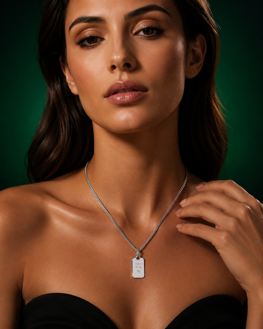 Rectangle Tag Necklace